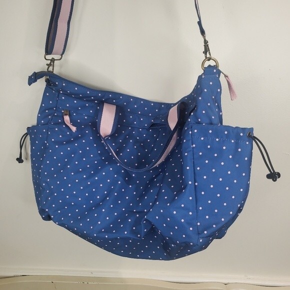 Matilda Jane Blue & Pink Polka Dot The Essentials Diaper Bag - Picture 9 of 13
